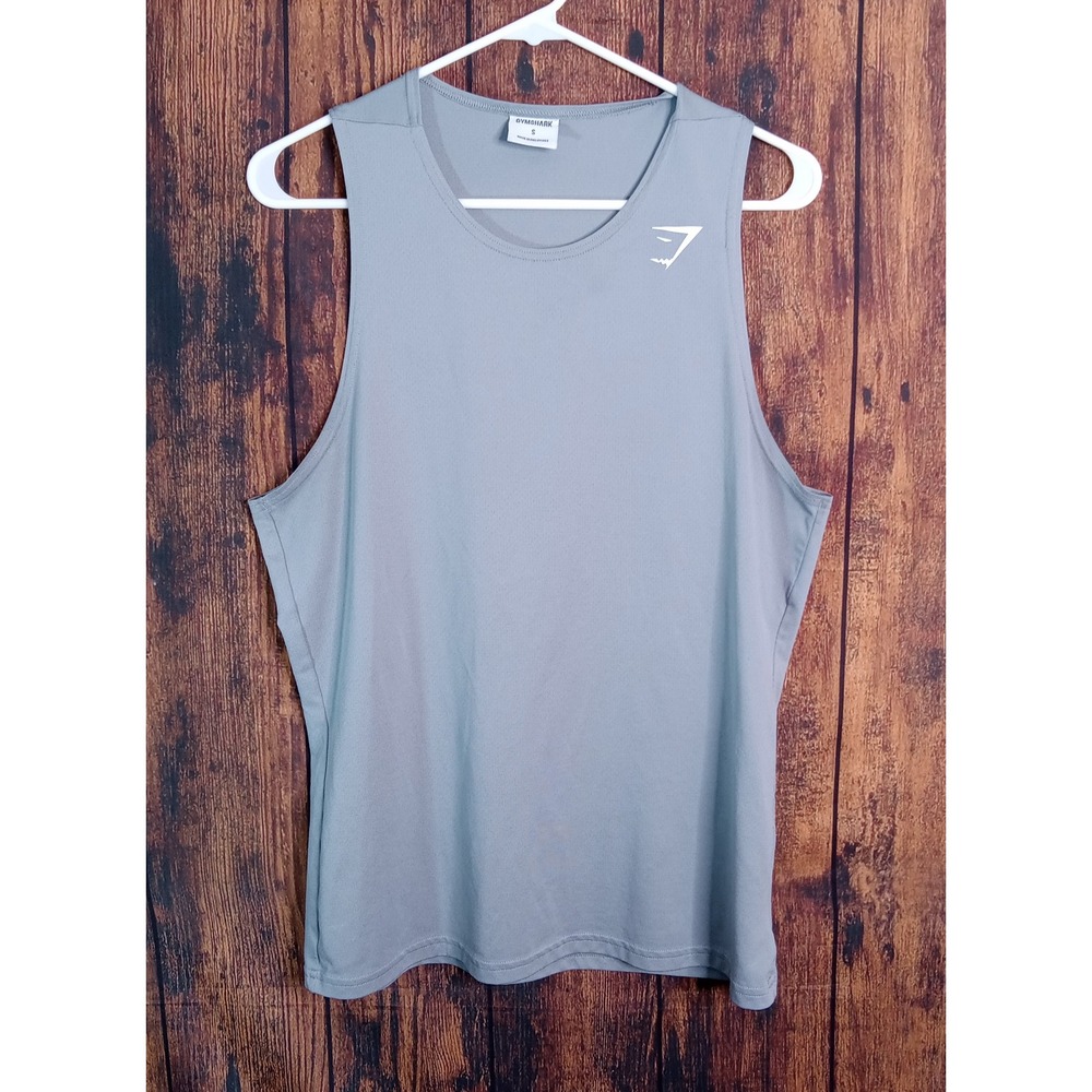 Gymshark Mens Arrival Tank Top Grey Sleeveless Gym Shirt Size Small